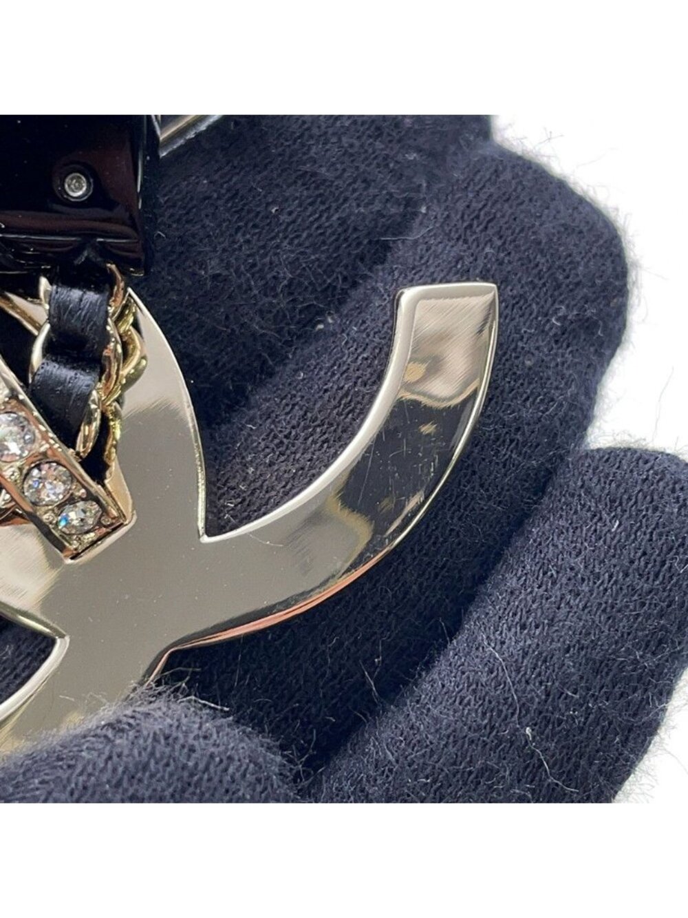 Chanel Brooch CC Logo Bag Rhinestone - Picture 5 of 8